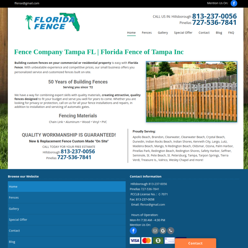 Florida Fence of Tampa Inc