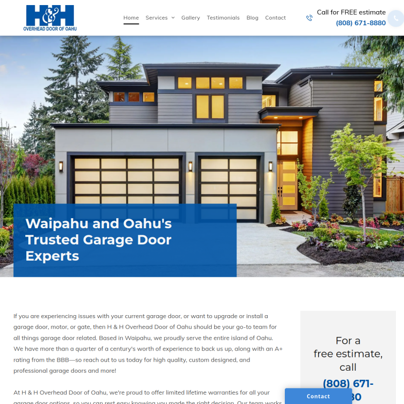 H & H Overhead Door Of Oahu Inc