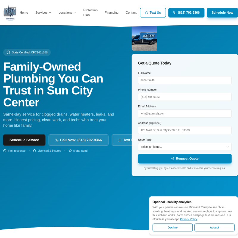 Kabam Plumbing Service LLC