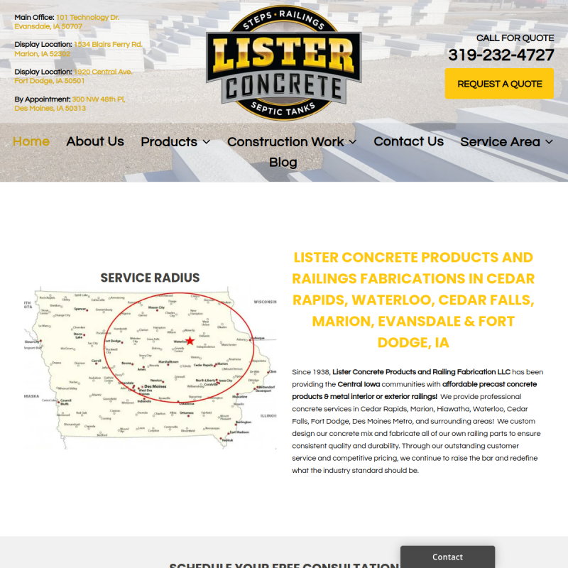 Lister Concrete Products & Railing Fabrications