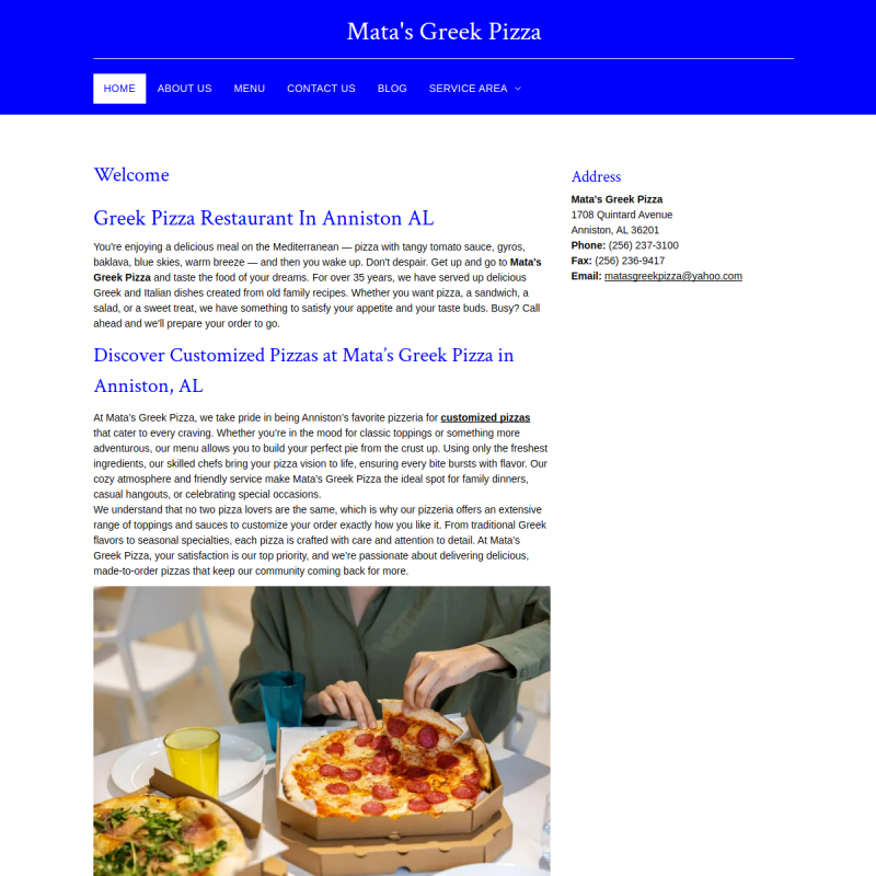 Mata's Greek Pizza