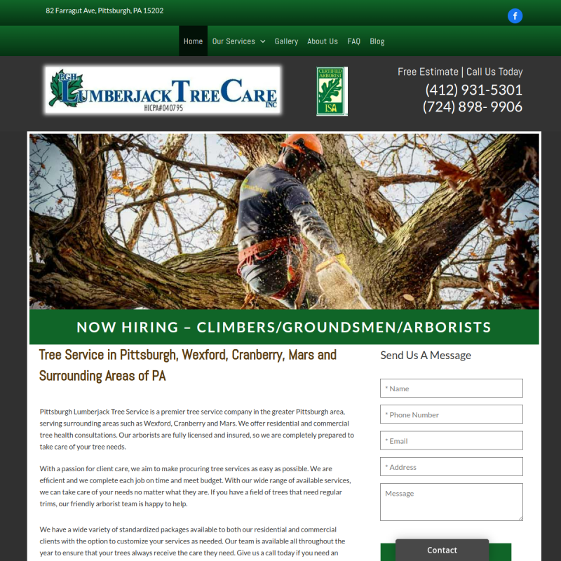 Pittsburgh Lumberjack Tree Service