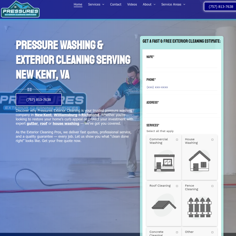 Pressures Exterior Cleaning Services