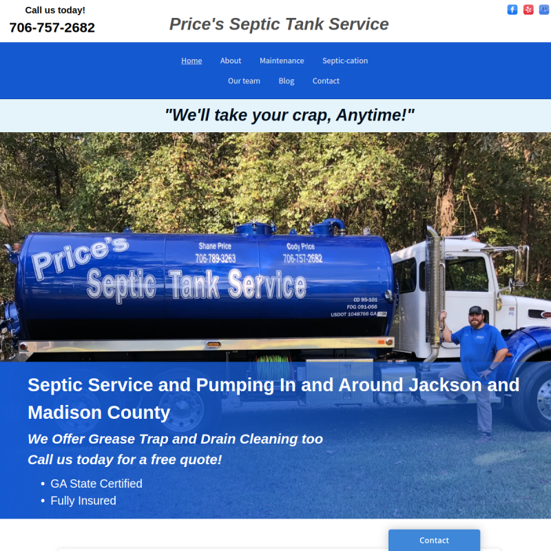 Price's Septic Tank Service