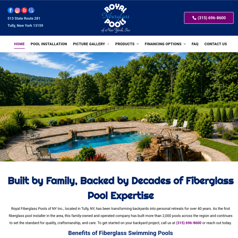 Royal Fiberglass Pools of NY Inc.