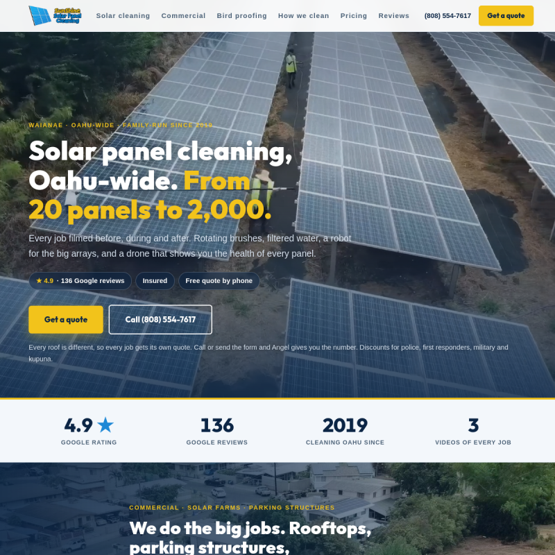 Sunshine Solar Panel Cleaning