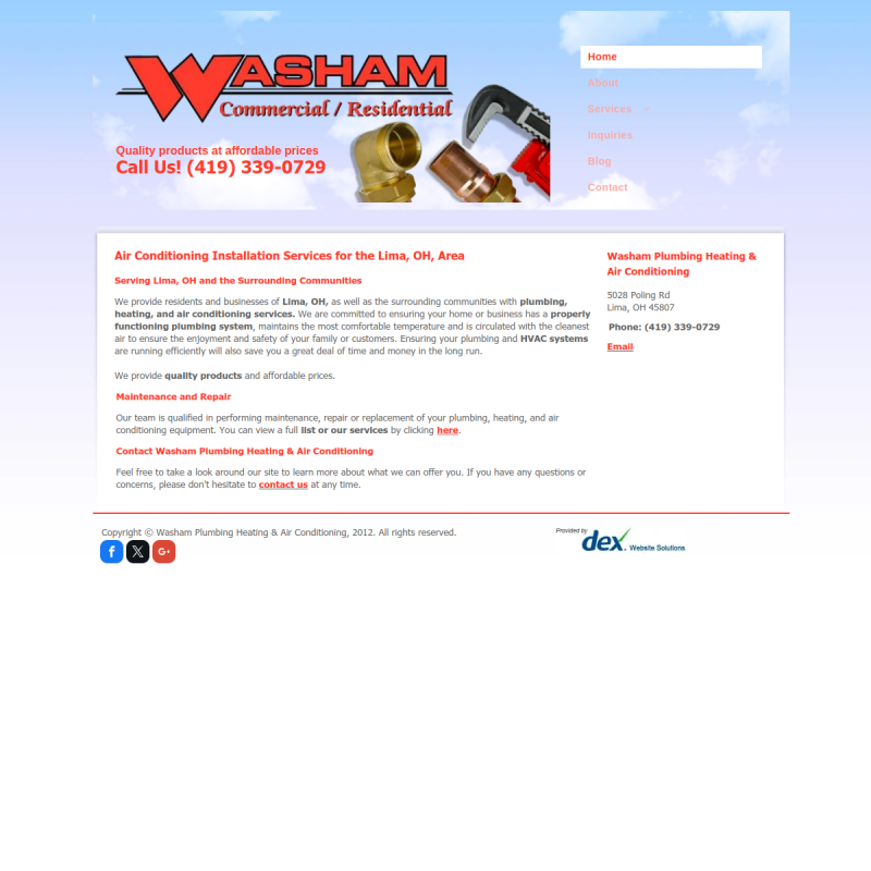 Washam Plumbing Heating & Air Conditioning