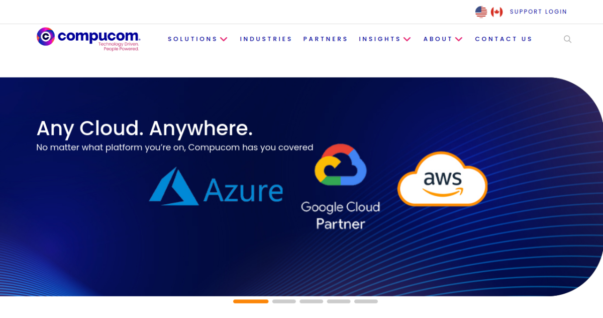CompuCom DaaS homepage screenshot