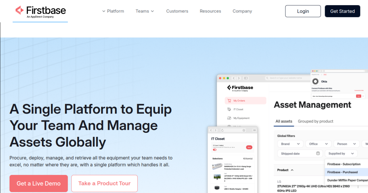 Firstbase homepage screenshot