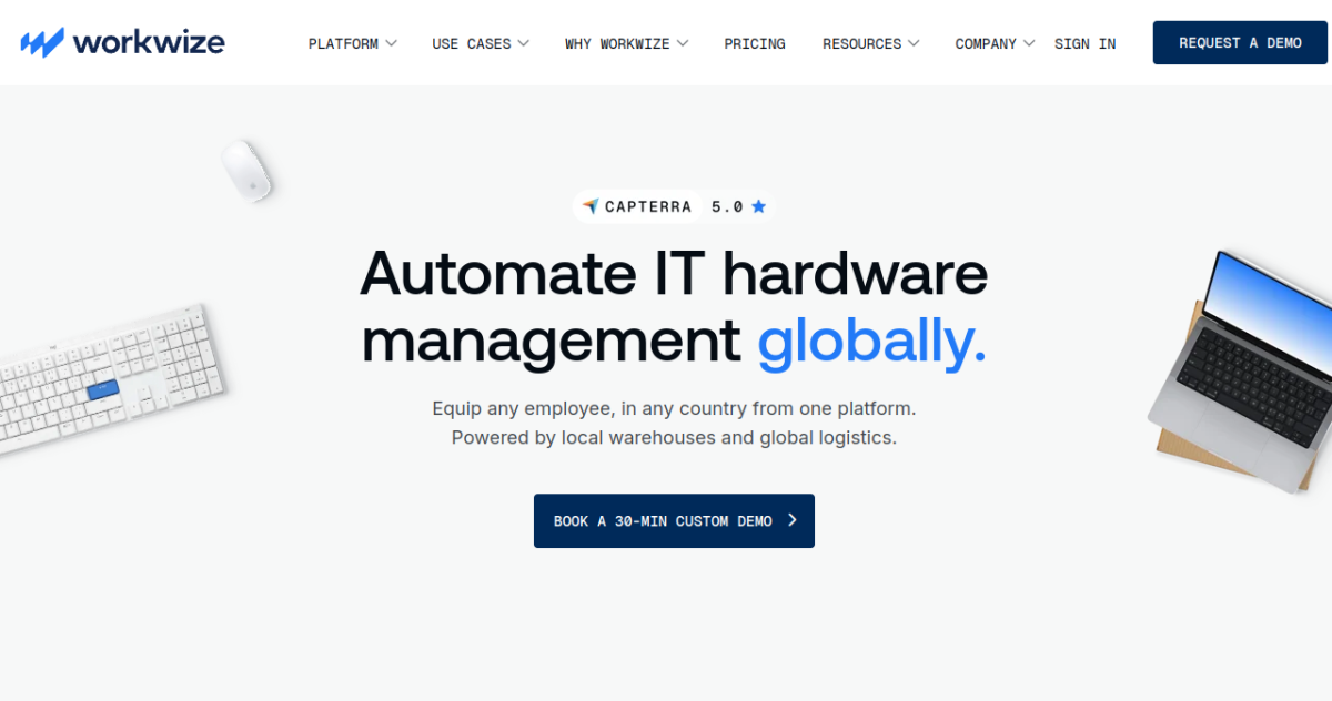 Workwize homepage screenshot