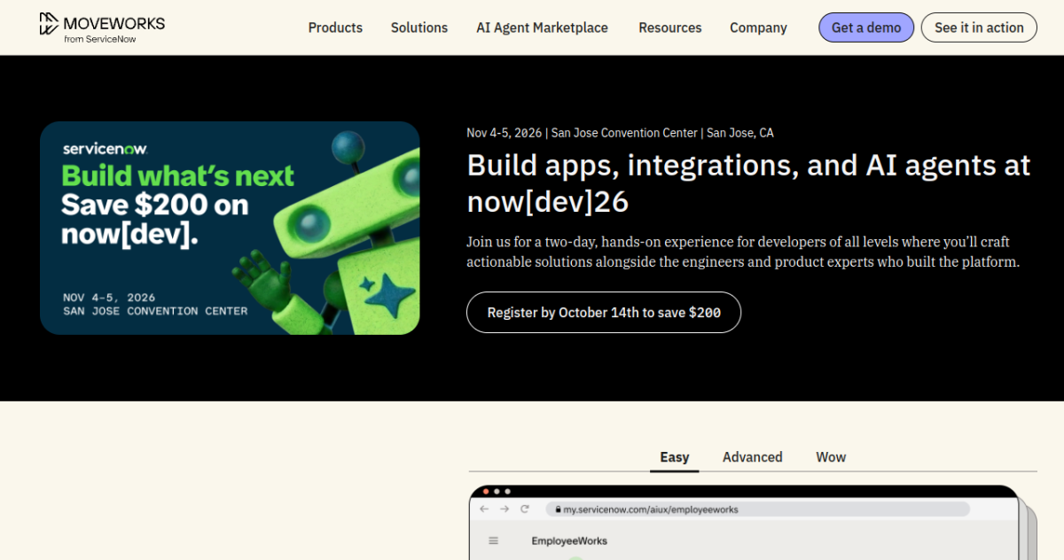 Moveworks homepage screenshot