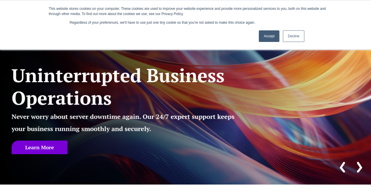 Secur-Serv DaaS homepage screenshot