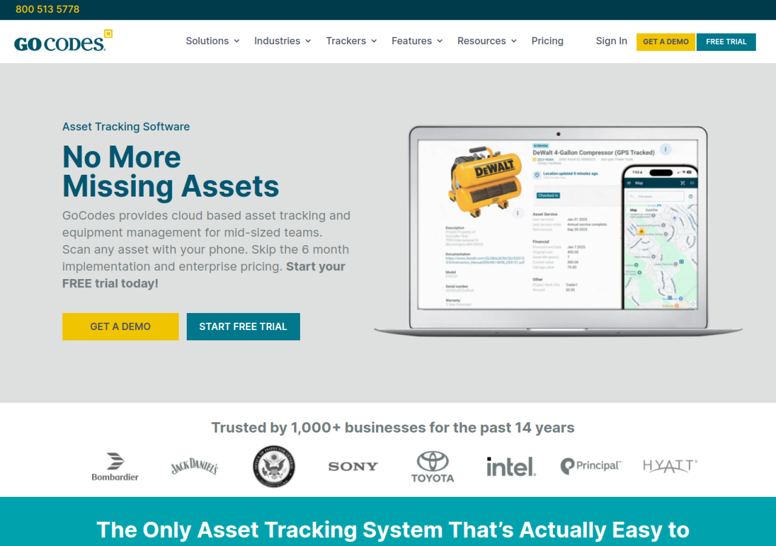 GoCodes homepage screenshot