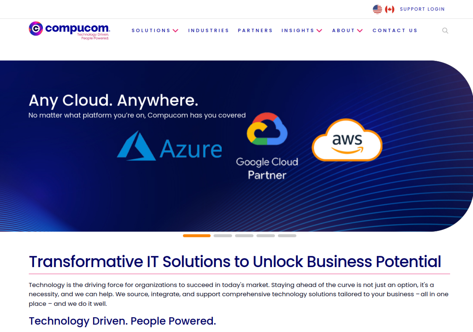 CompuCom DaaS homepage screenshot
