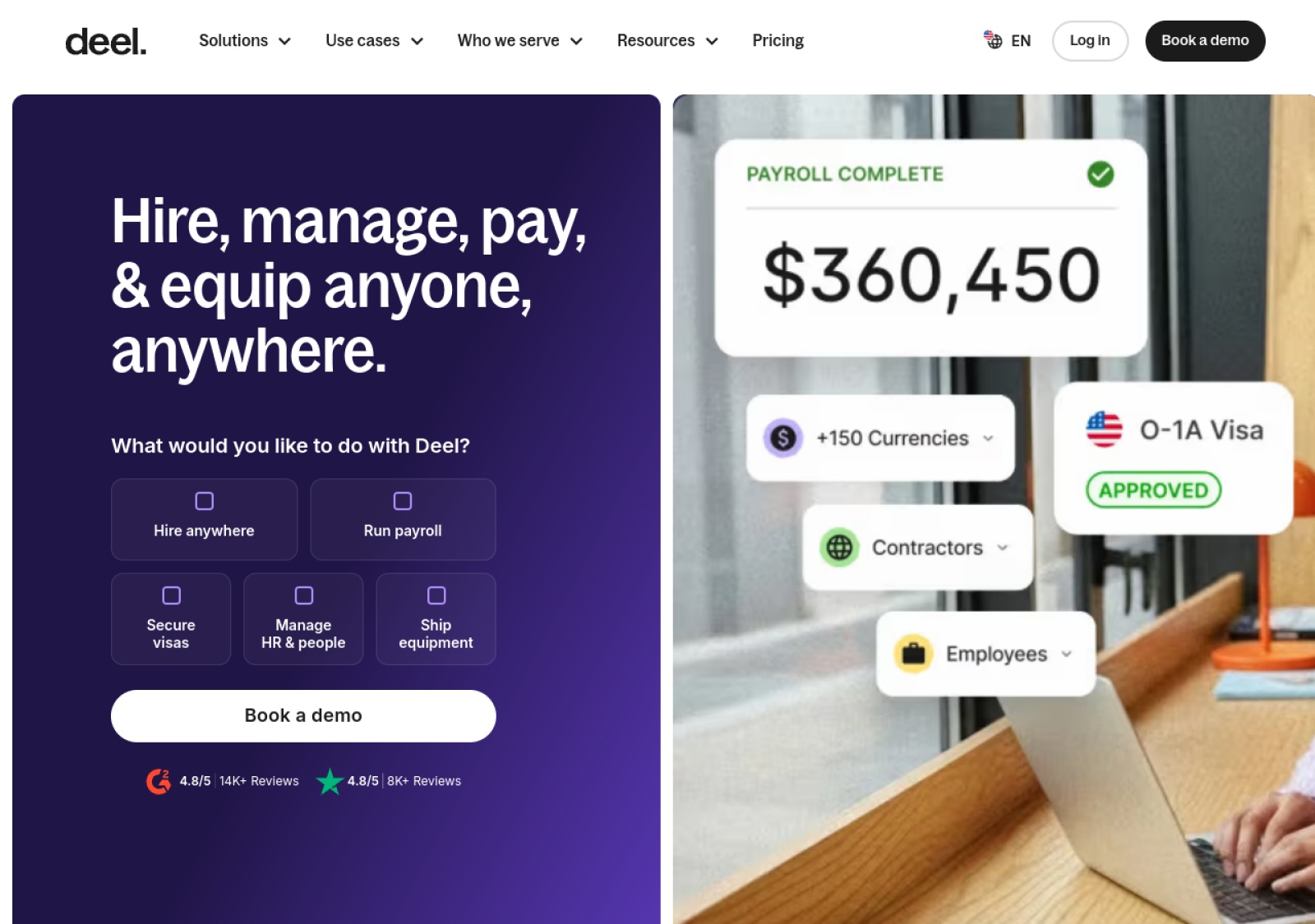 Deel IT Lease homepage screenshot