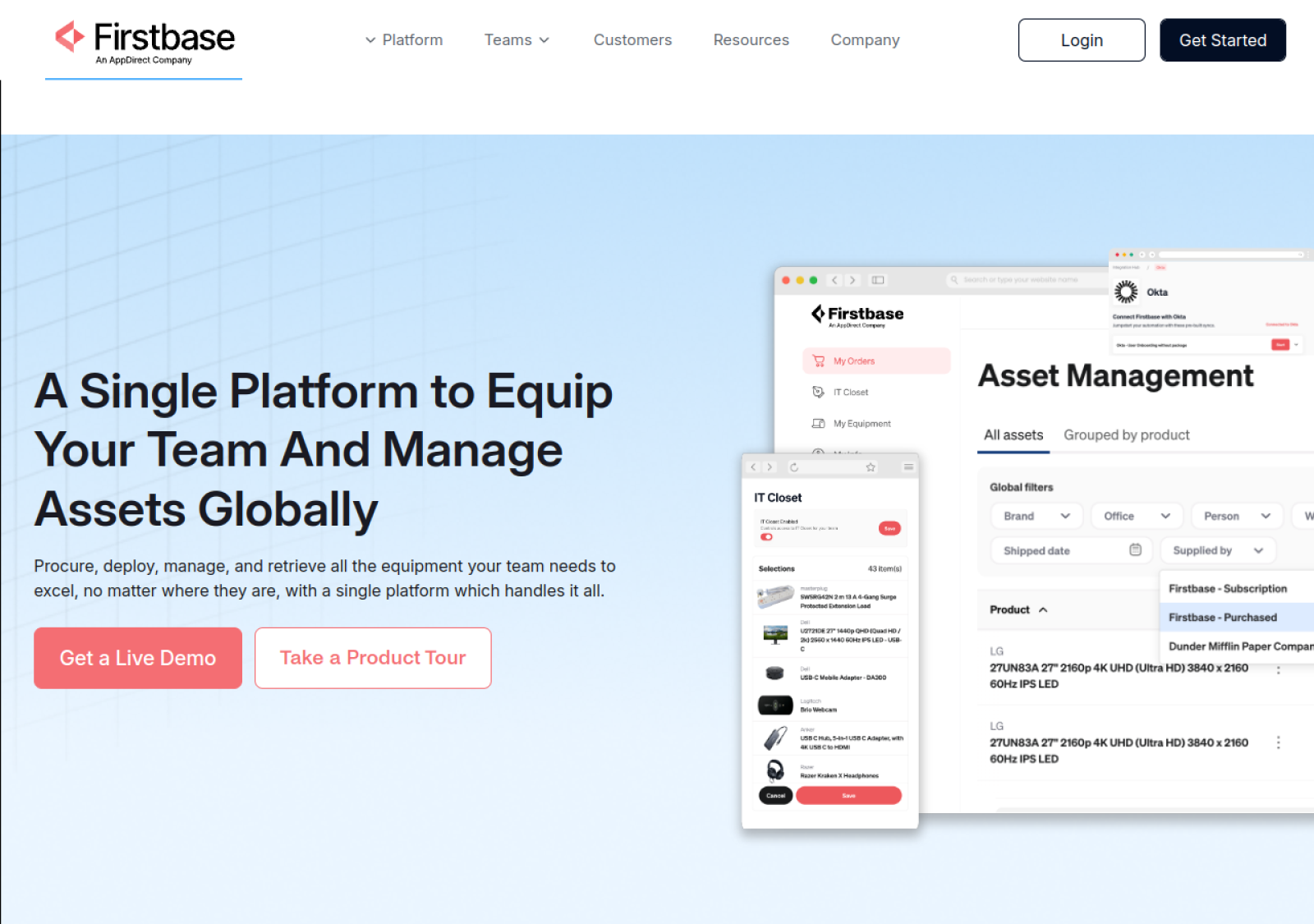 Firstbase homepage screenshot