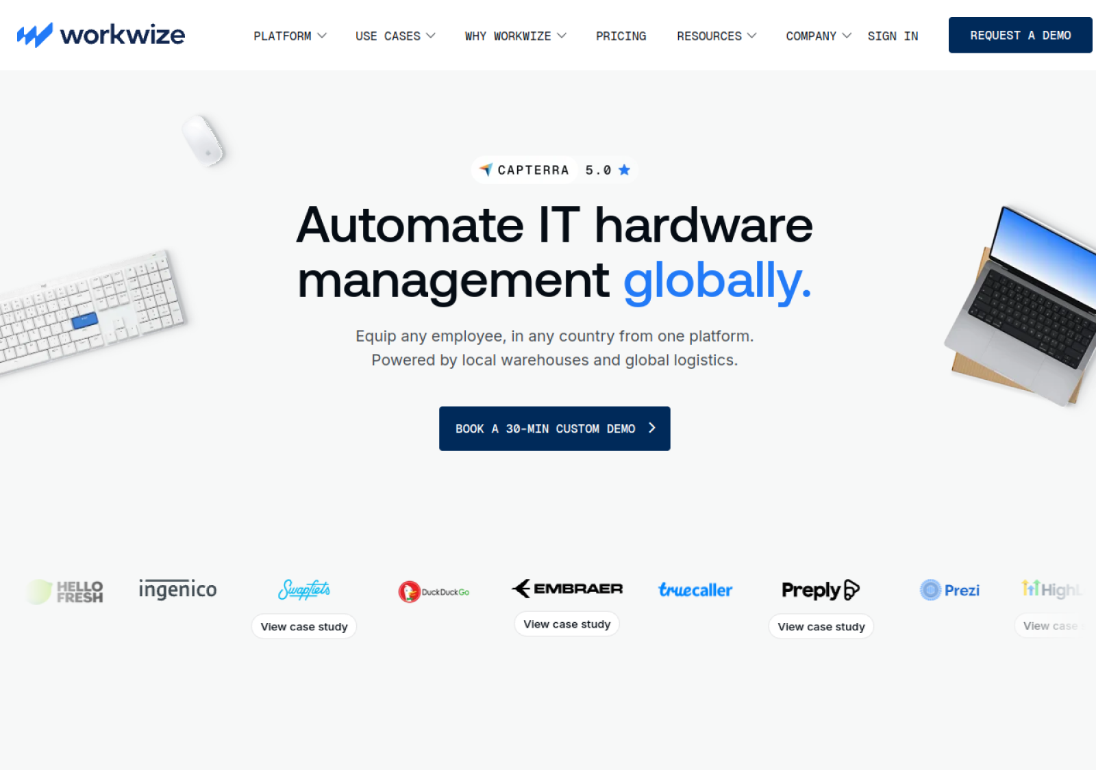 Workwize homepage screenshot