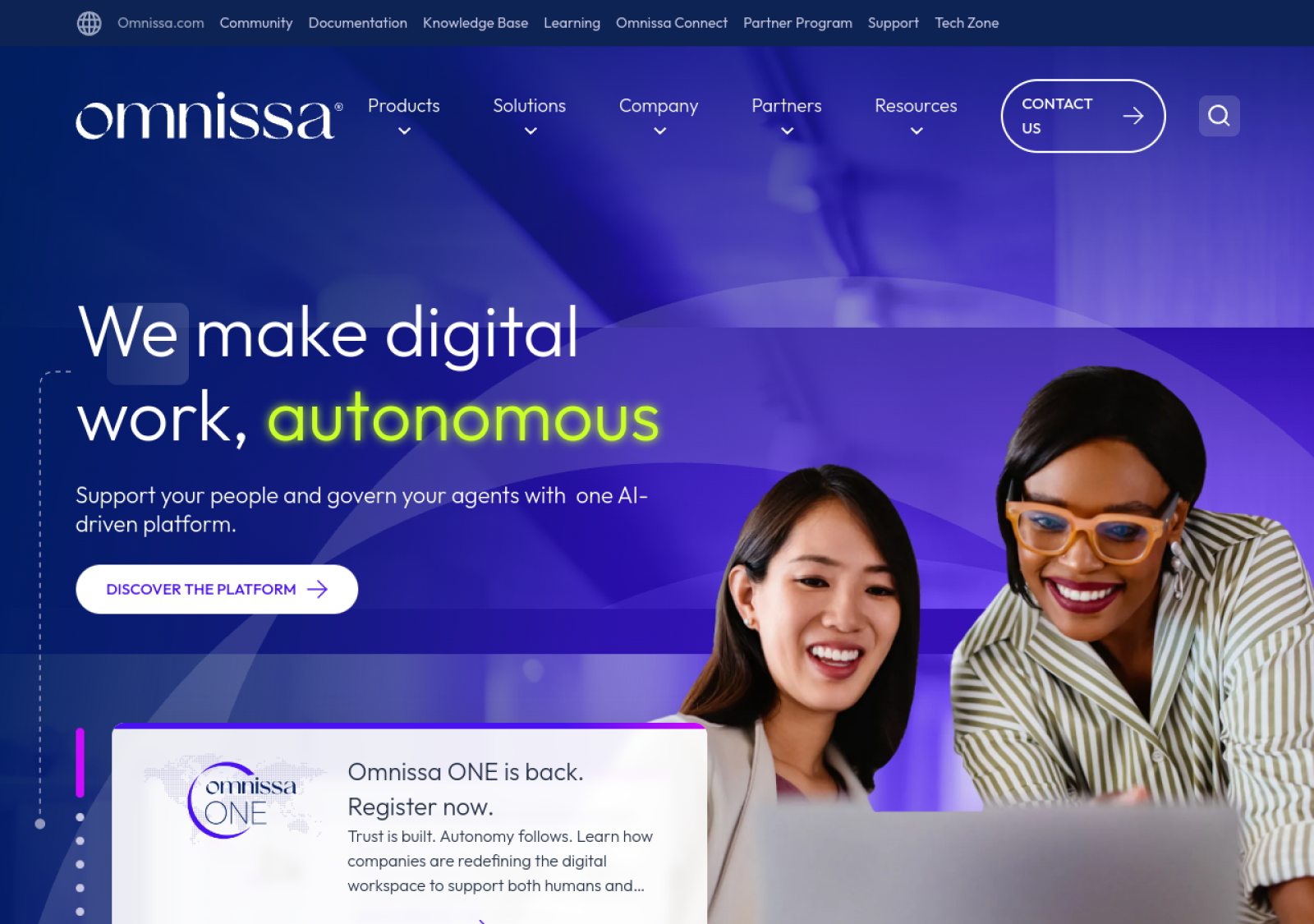 Omnissa Workspace ONE homepage screenshot