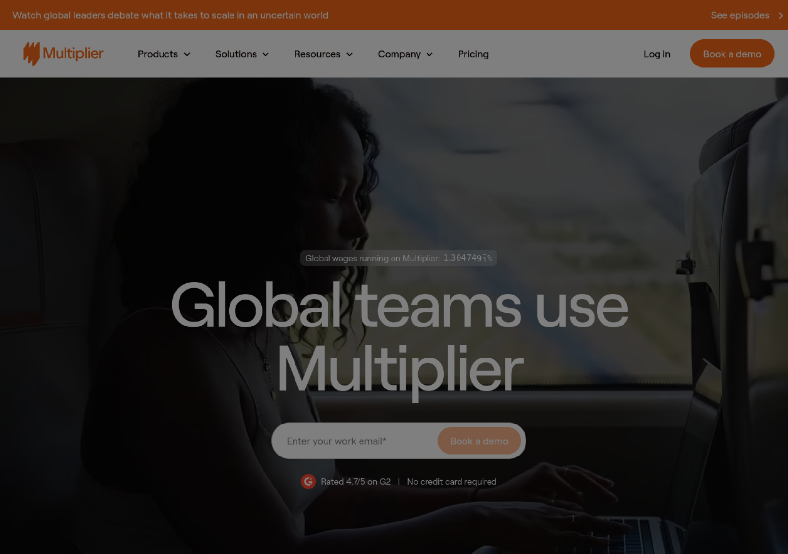 Multiplier homepage screenshot