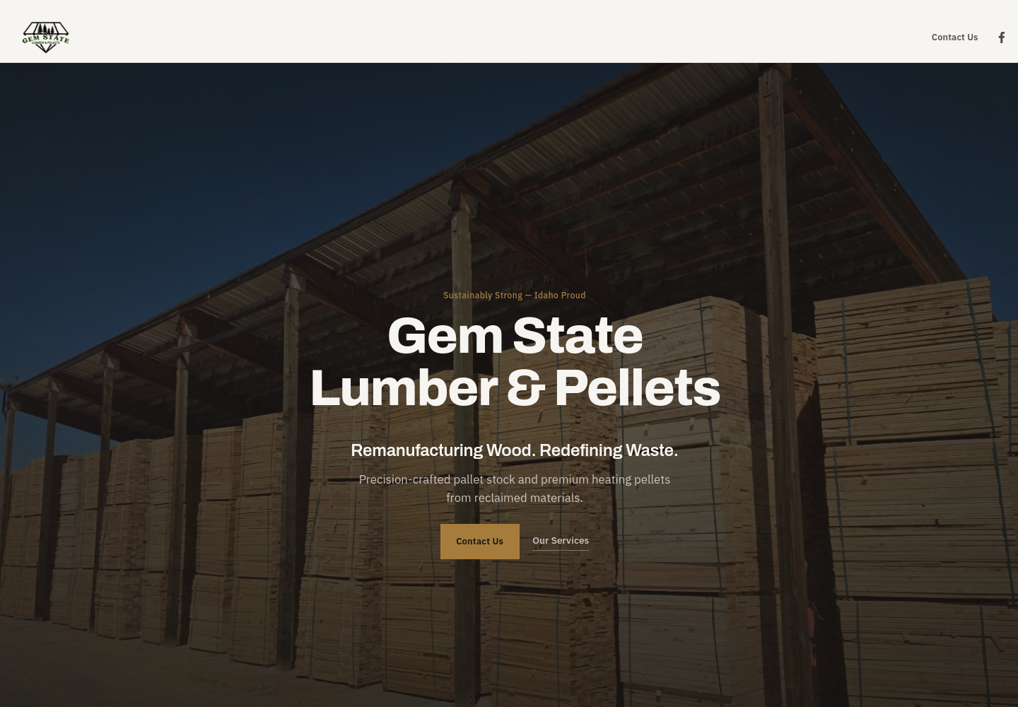 Gem State Lumber homepage