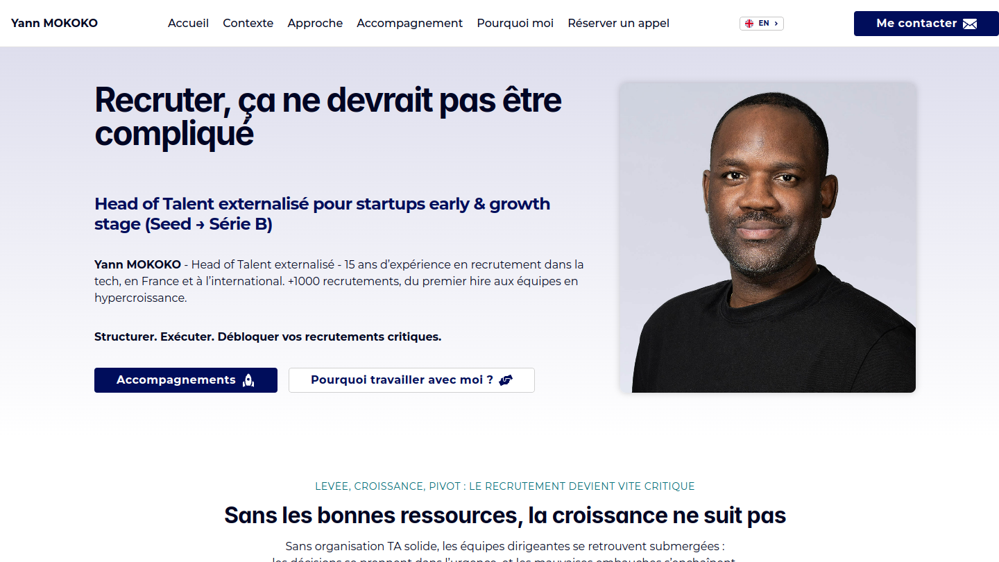 Aperçu du site Yann Mokoko