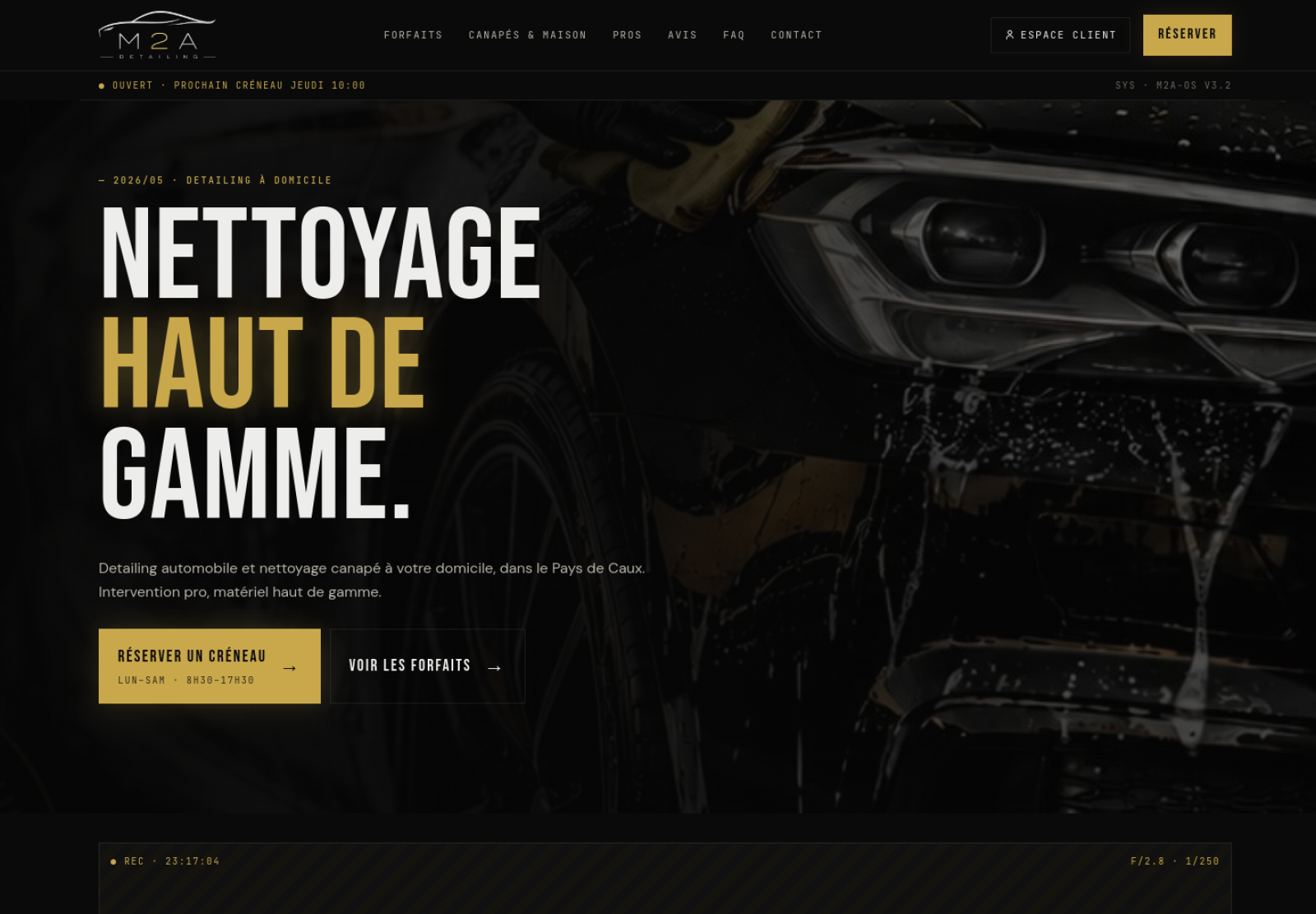 Aperçu du site M2A Detailing