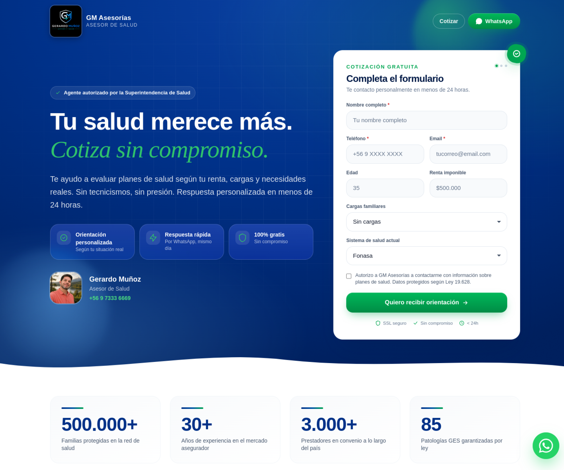 Sitio de corredor de seguros