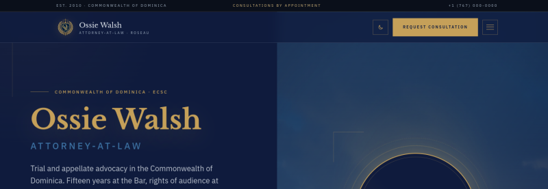 Dominica Legal Brilliance — live screenshot