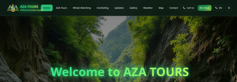 Aza Tours — live screenshot
