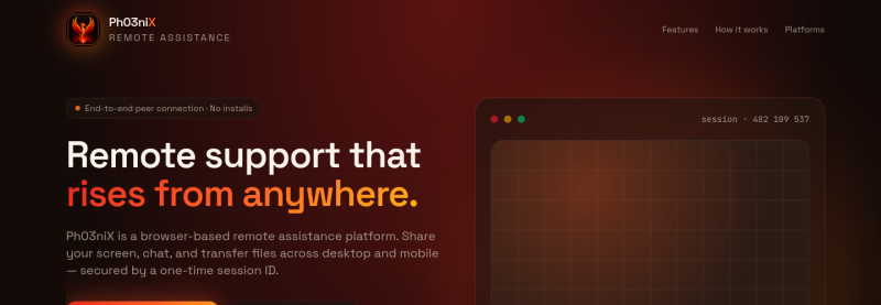 Phoenix Remote Connect — live screenshot