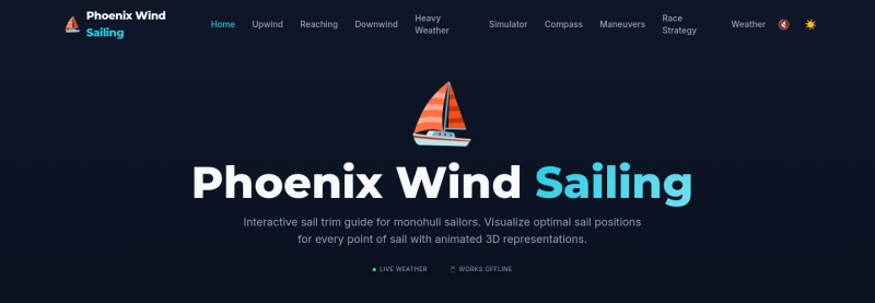 Phoenix Wind Sailing — live screenshot