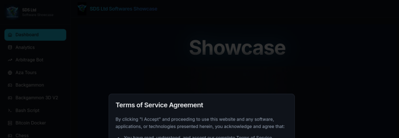 SDS Showcase — live screenshot