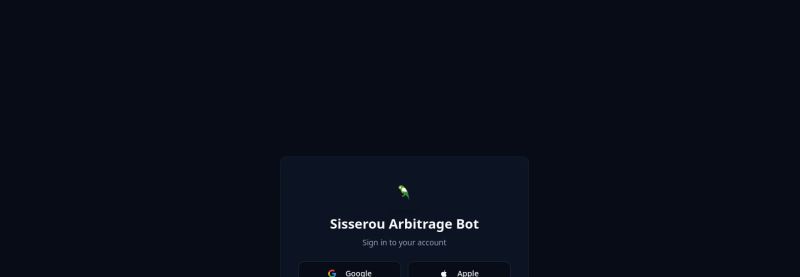 Sisserou Trading Bot — live screenshot