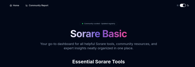 Sorare Basic — live screenshot