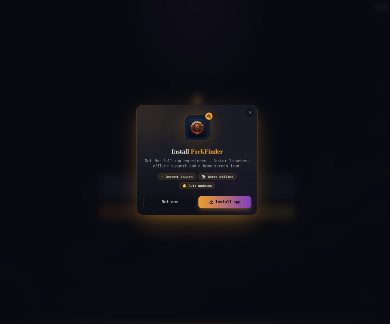 Fork Finder — Full page