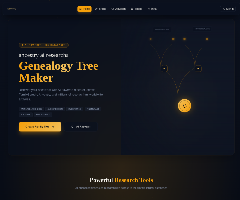 Ancestry AI — Full page