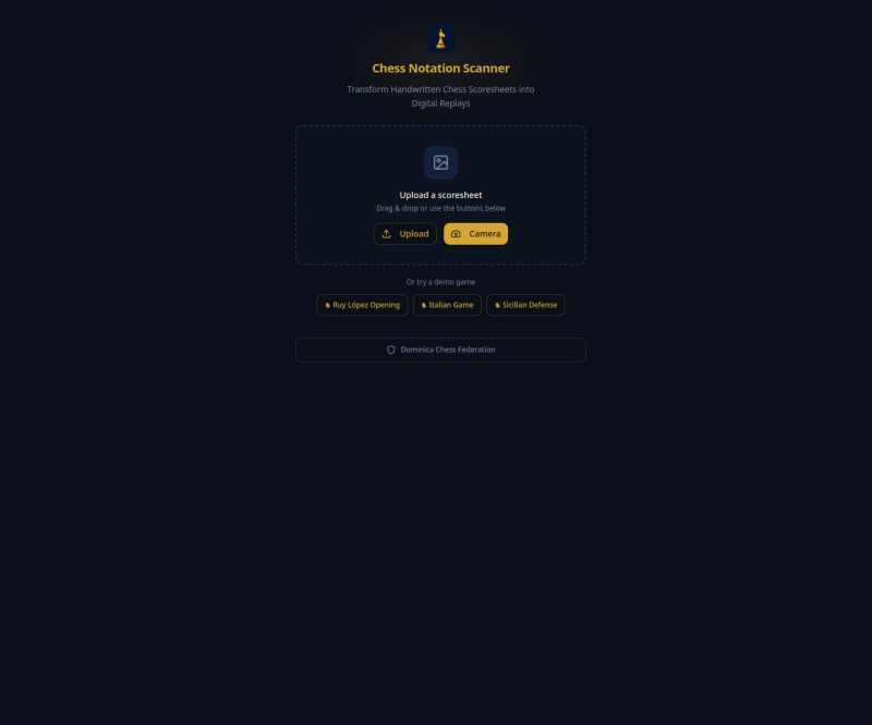 Sisserou OCR Chess Scanner — Full page