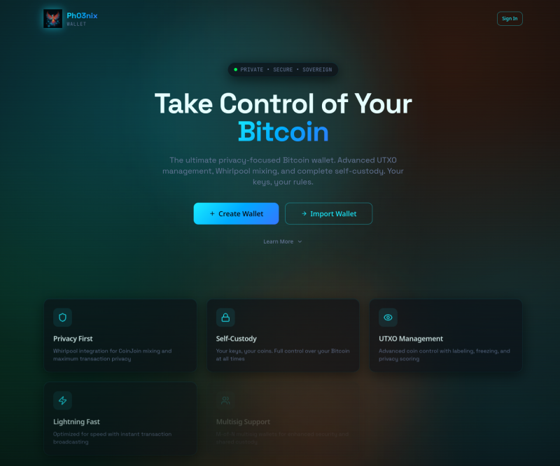 Phoenix Guard Wallet — Full page