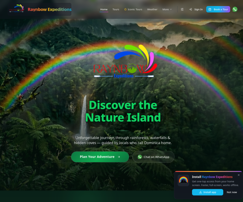 Raynbow Expeditions — Full page