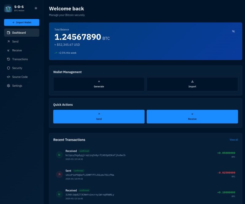 SDS Dark Blue Wallet — Full page
