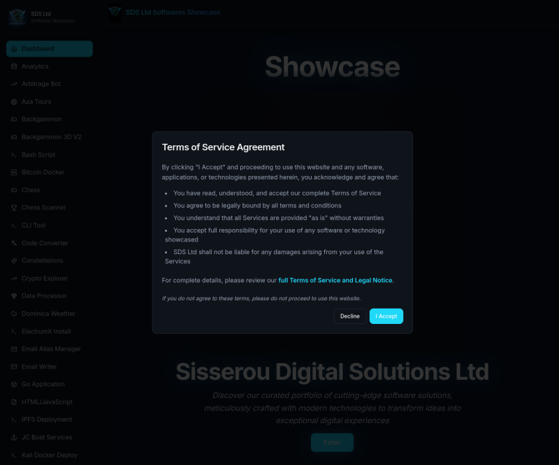 SDS Showcase — Full page