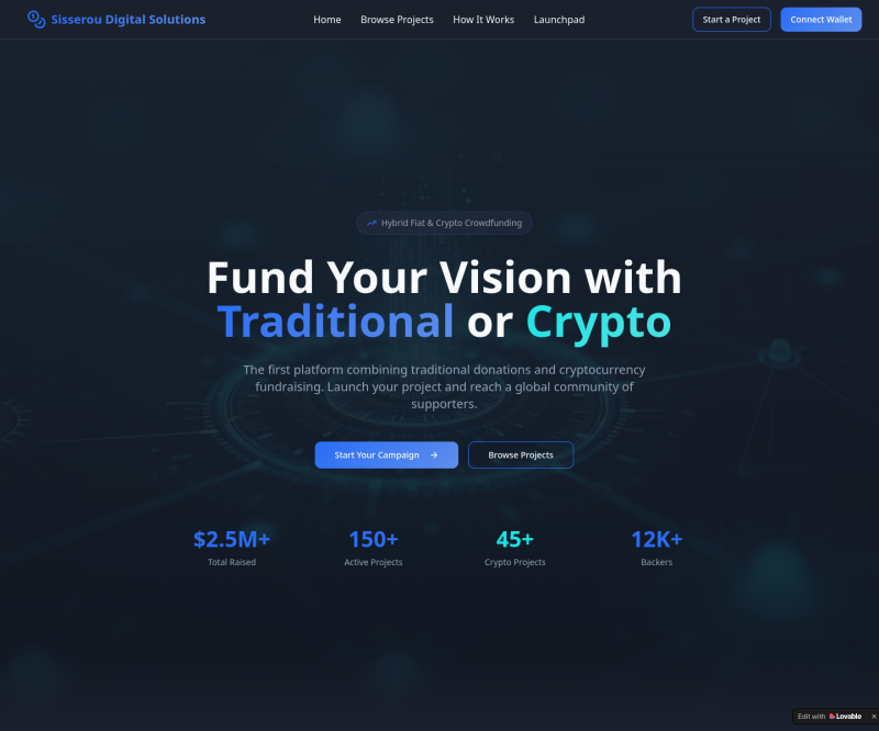 Sisserou Launchpad Hub — Full page