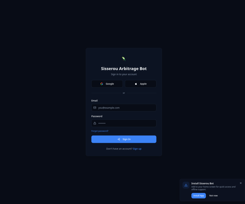 Sisserou Trading Bot — Full page