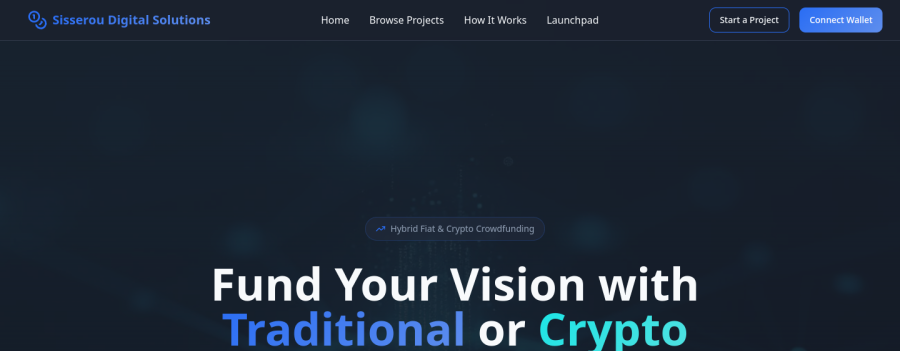 Sisserou Launchpad Hub — Above the fold