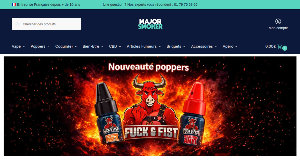Aperçu du site Major Smoker