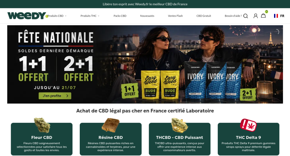 Aperçu du site Weedy