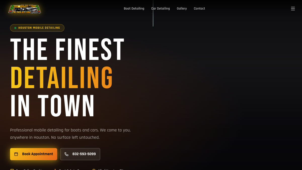 Fine Finish website design by ForgeLab