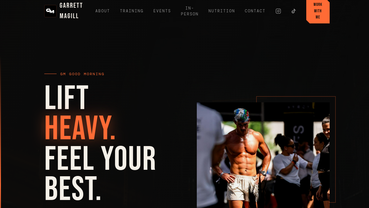 Garrett Magill website design by ForgeLab