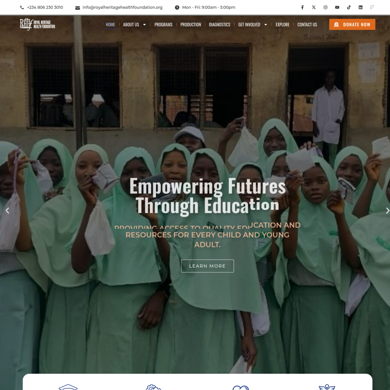 Screenshot of royalheritagehealthfoundation.org