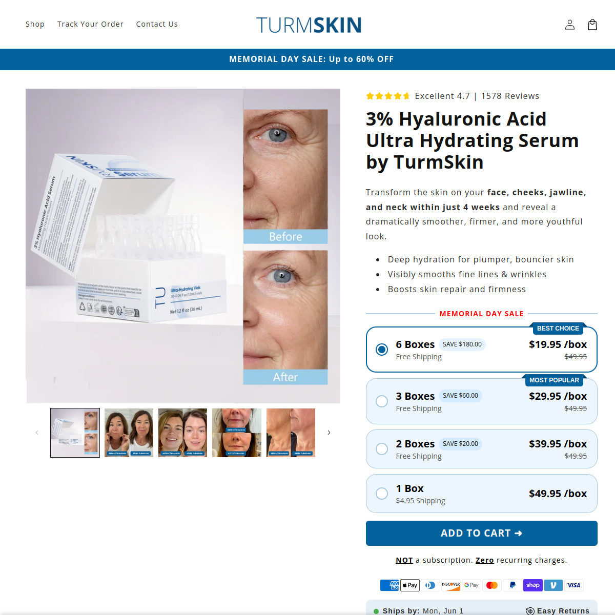Screenshot of try-turmskin.com